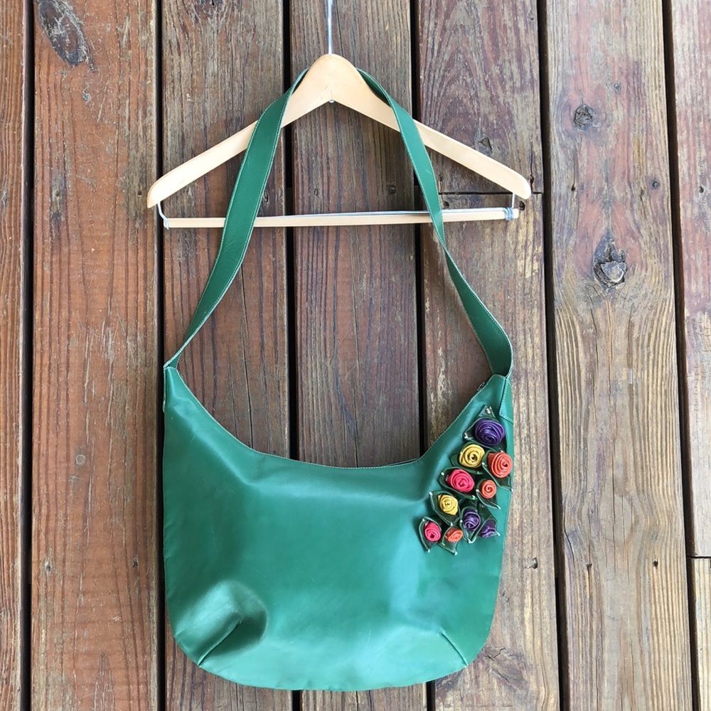 Artisan One of a kind Dark Green Hobo Bag